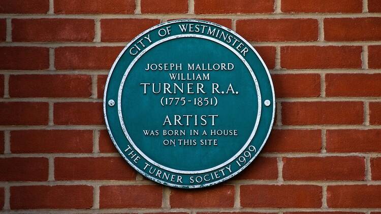 JMW Turner blue plaque in Westminster, London