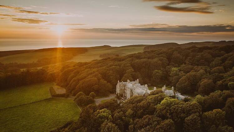 The picture-book Scottish castle in Portpatrick