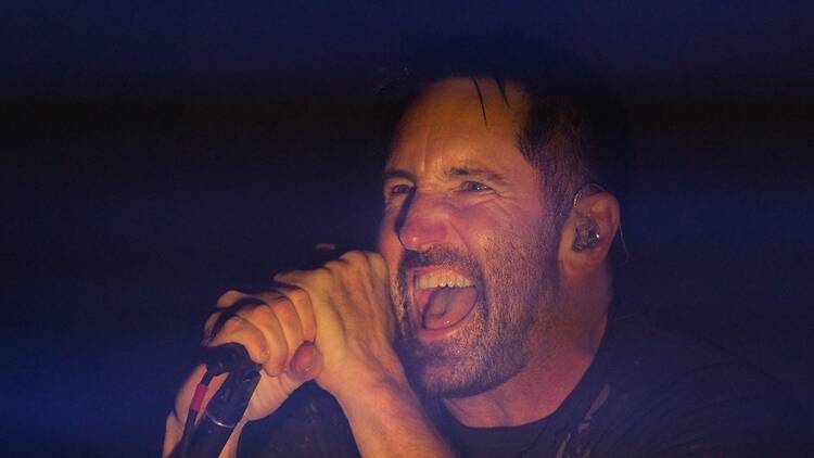 Trent Reznor of Nine Inch Nails performing live