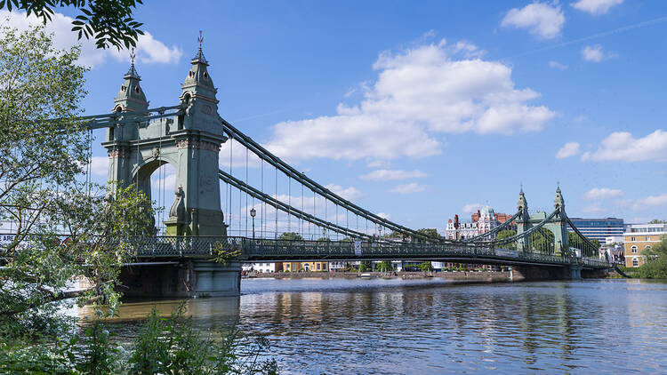 Hammersmith Bridge in London, UK