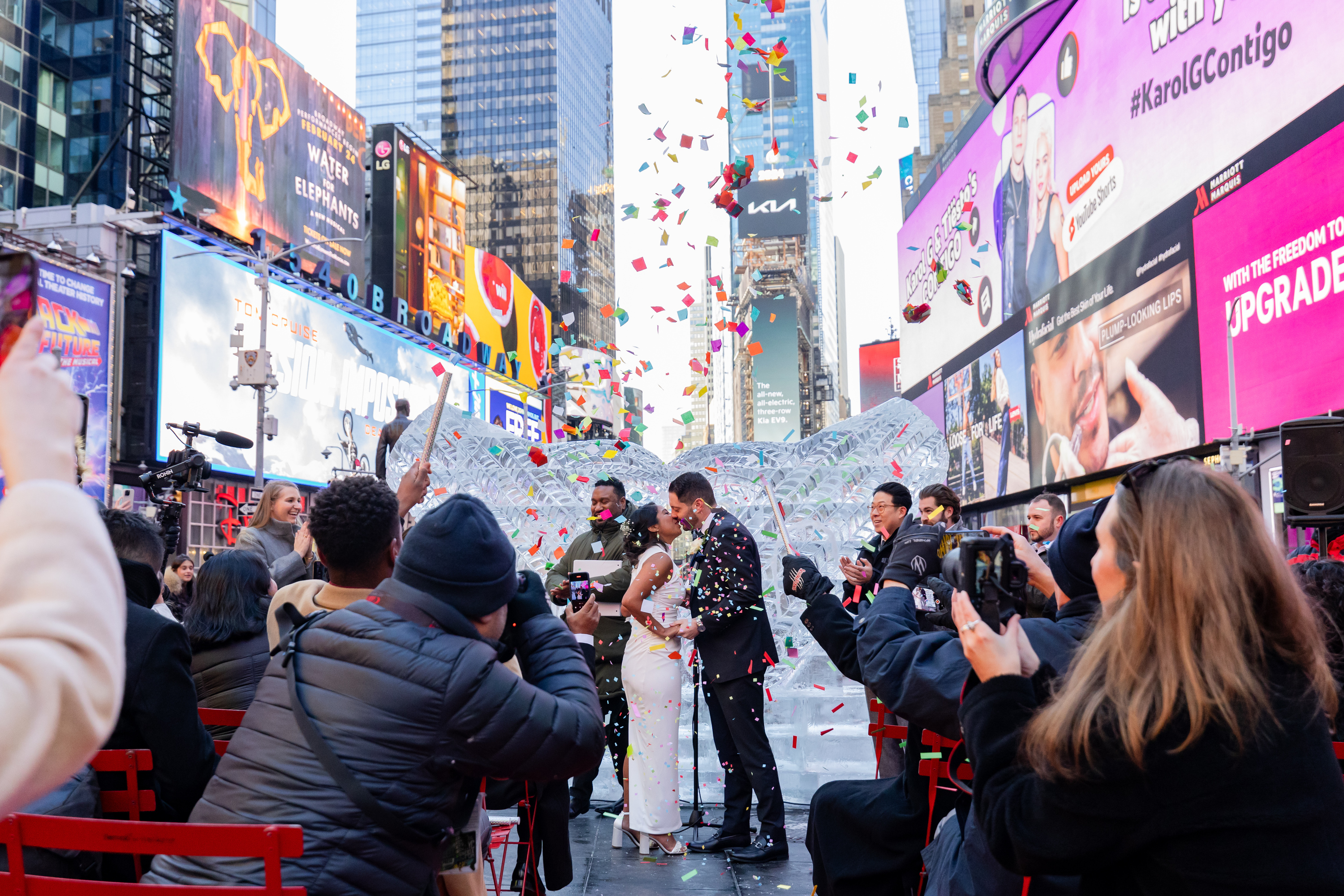 Want to get engaged, married or renew your vows in Times Square? Now's your chance