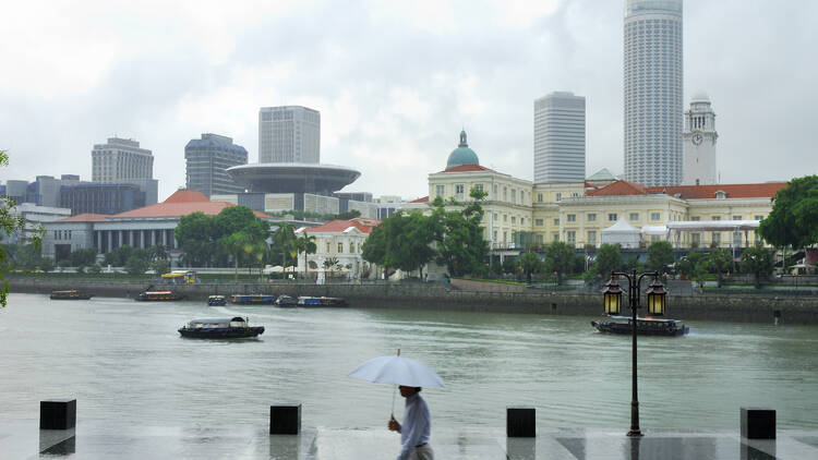 Rainy weather Singapore monsoon February 2025