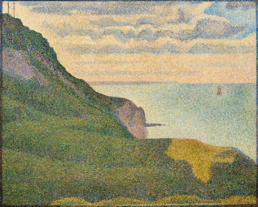 Georges Seurat (1859–1891), Seascape at Port-en-Bessin, Normandy, 1888. Oil on canvas, National Gallery of Art, Washington, D.C.