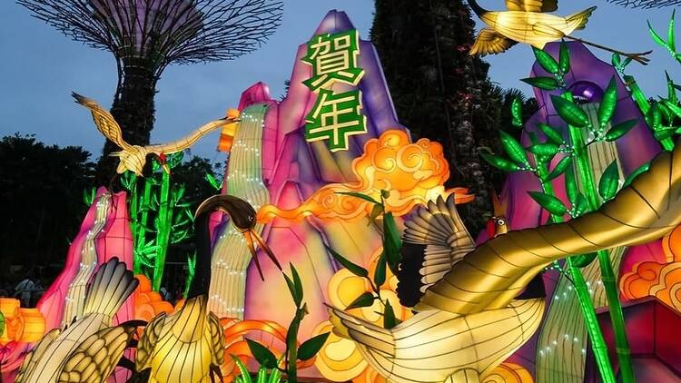 River Hongbao 2025 at Gardens by the Bay has firecrackers, stunning lantern displays, a food street and more