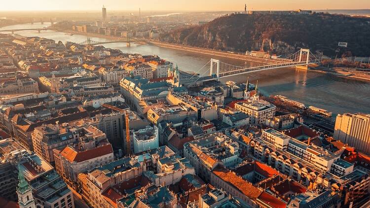 Aerial view of Budapest