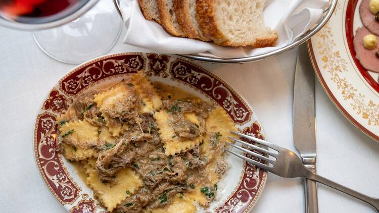 A plate of pasta at Bar Olo.