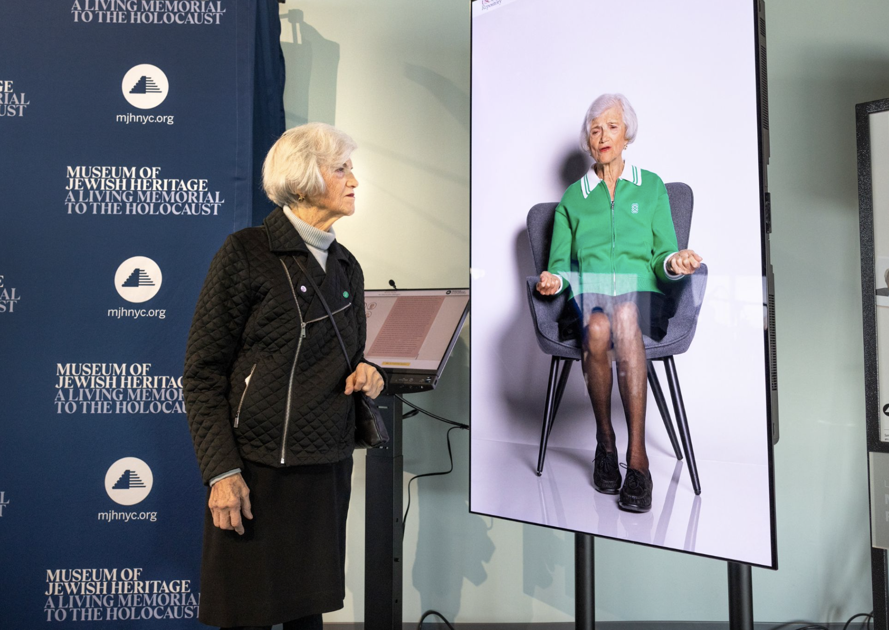 A new interactive installation lets you have a conversation with real Holocaust survivors