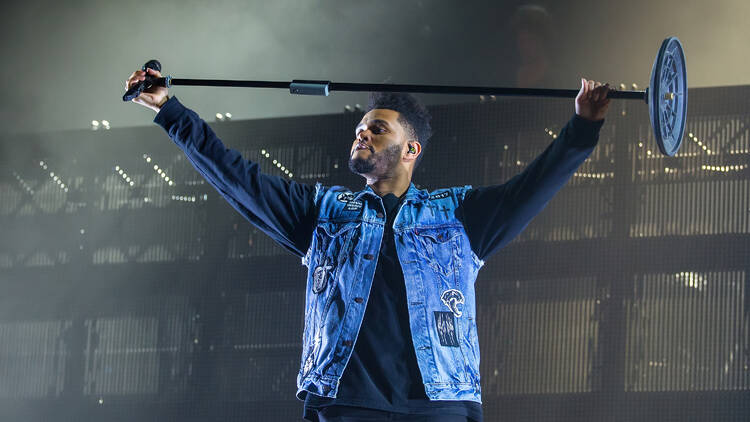 The Weeknd on stage