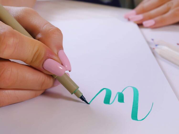 Sip & Script Modern Calligraphy for Beginners Class