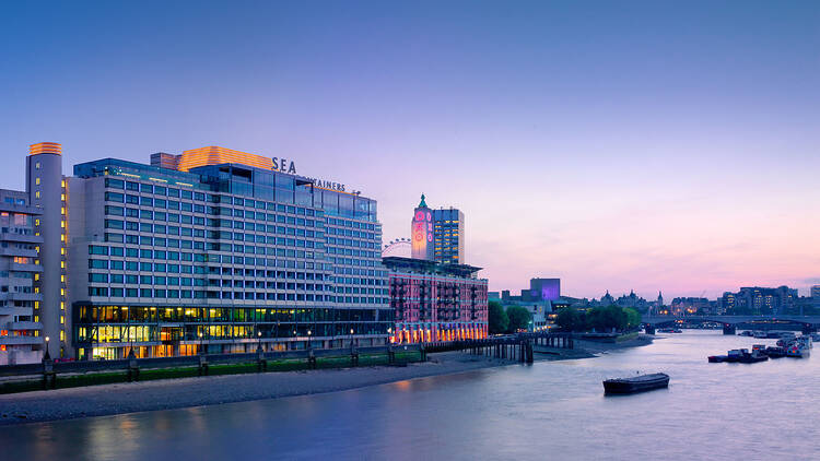 Enjoy stunning views of the River Thames with three courses at Sea Containers