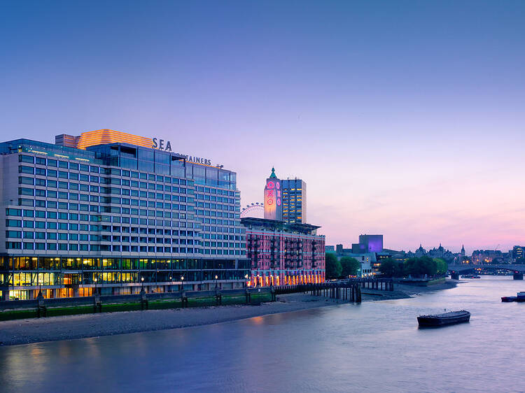 Enjoy stunning views of the River Thames with three courses at Sea Containers