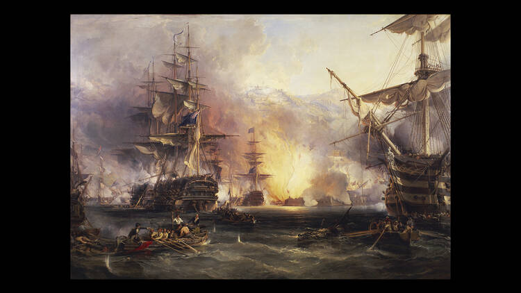 The Bombardment of Algiers, 27 August 1816 oil on canvas, by George Chambers