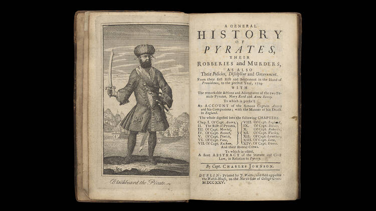 A General History of the Pyrates by Captain Charles Johnson, published by J. Watts, 1725 