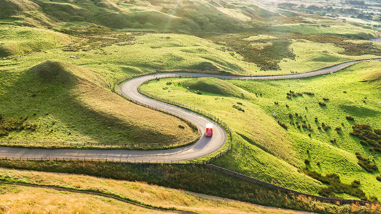 Snake Pass in Derbyshire, England