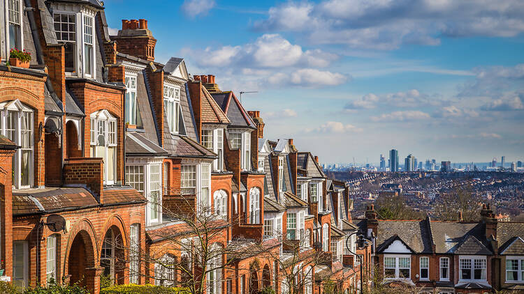 A view of London from Muswell Hill, north London