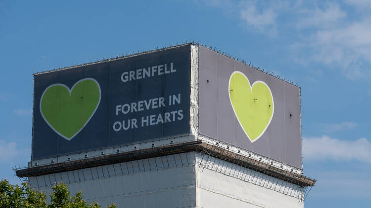 Grenfell Tower in London, photograph taken in 2019