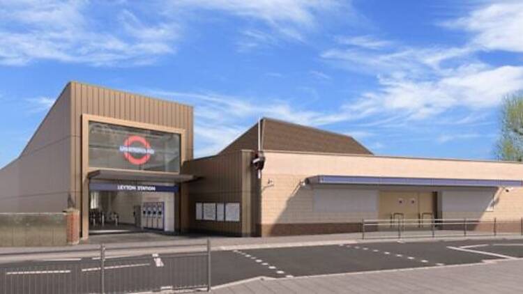 Artist mock-up of Leyton Tube Station step-free access plan 