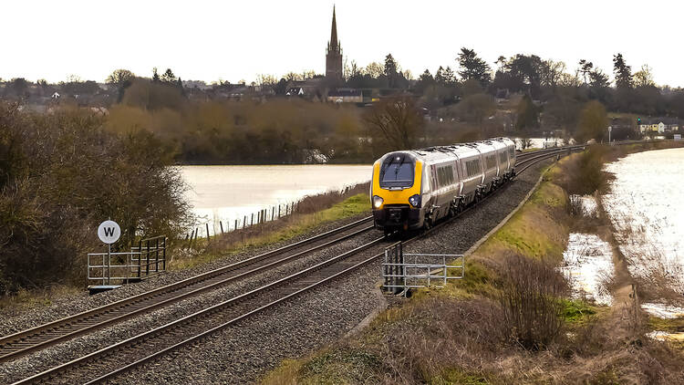 A CrossCountry train in Northamptonshire