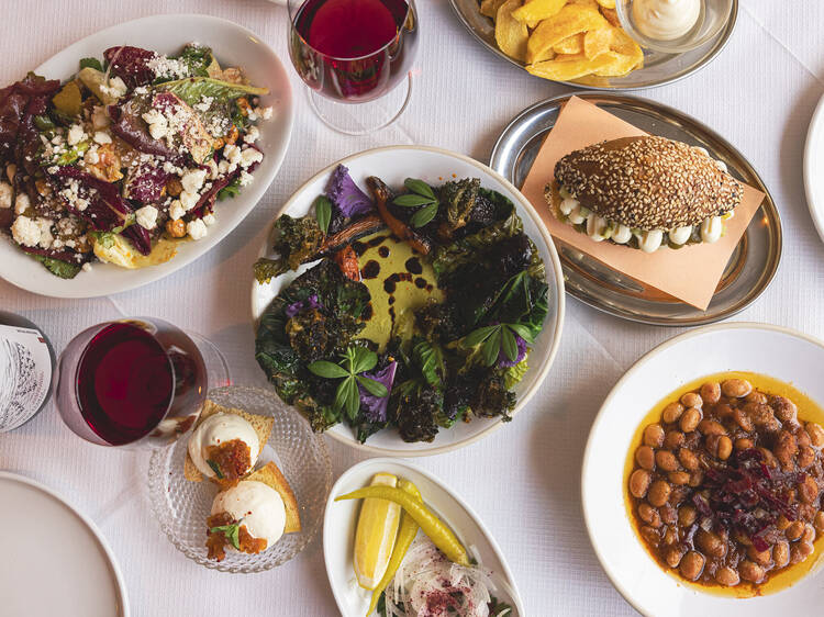 Plates of food at Esra Restaurant, Amsterdam