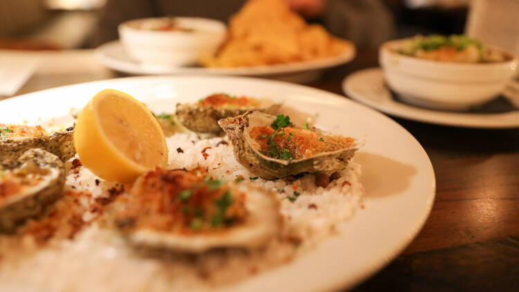 Whiskey Ridge's broiled oysters