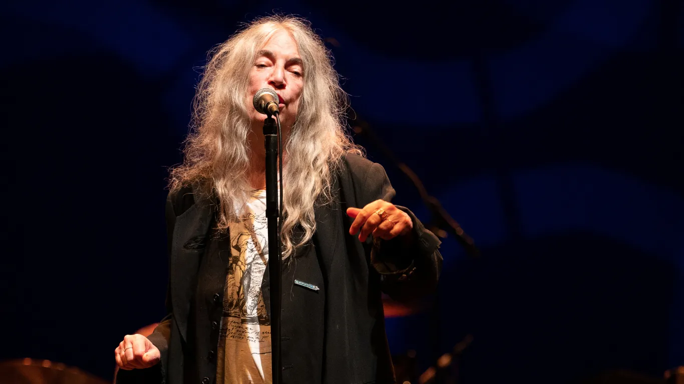 Patti Smith en concierto.