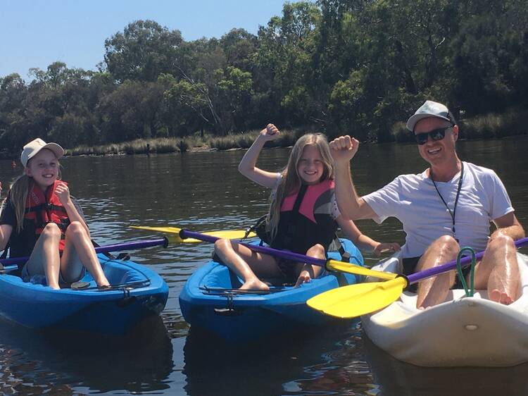 Take to the Swan River on a kayaking tour