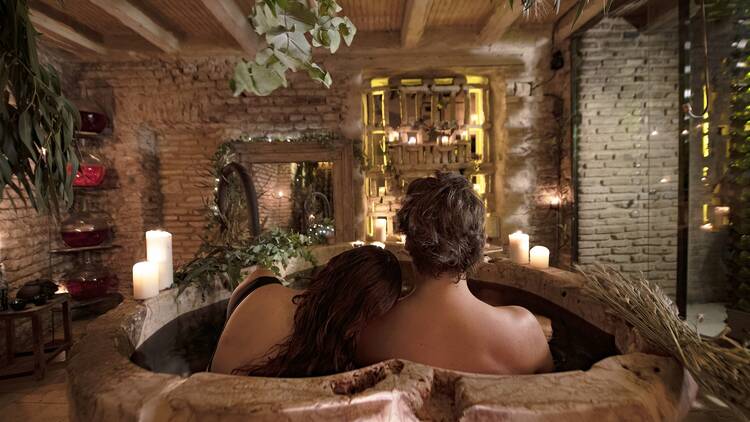 Take a red wine bath at Aire Ancient Baths