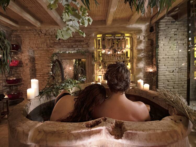 Take a red wine bath at Aire Ancient Baths