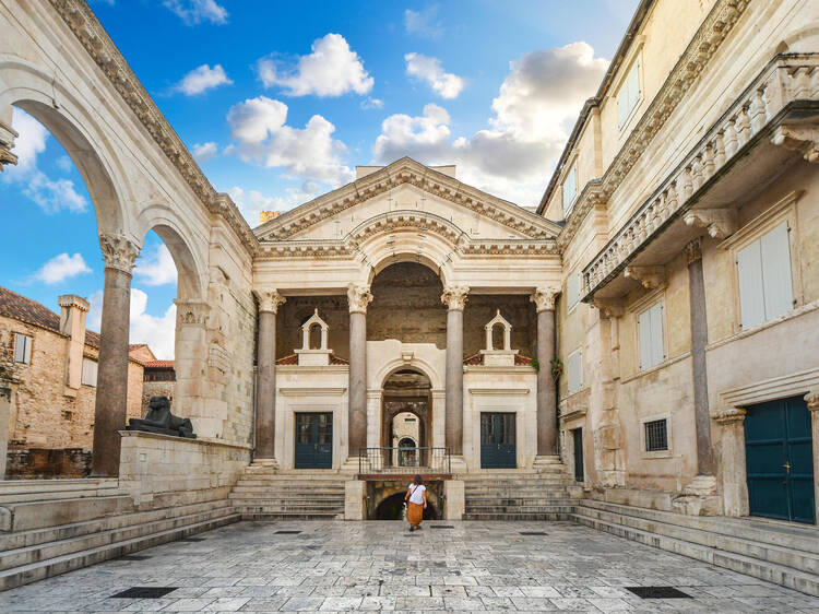 Woman at Diocletian's Palace in Split, Croatia