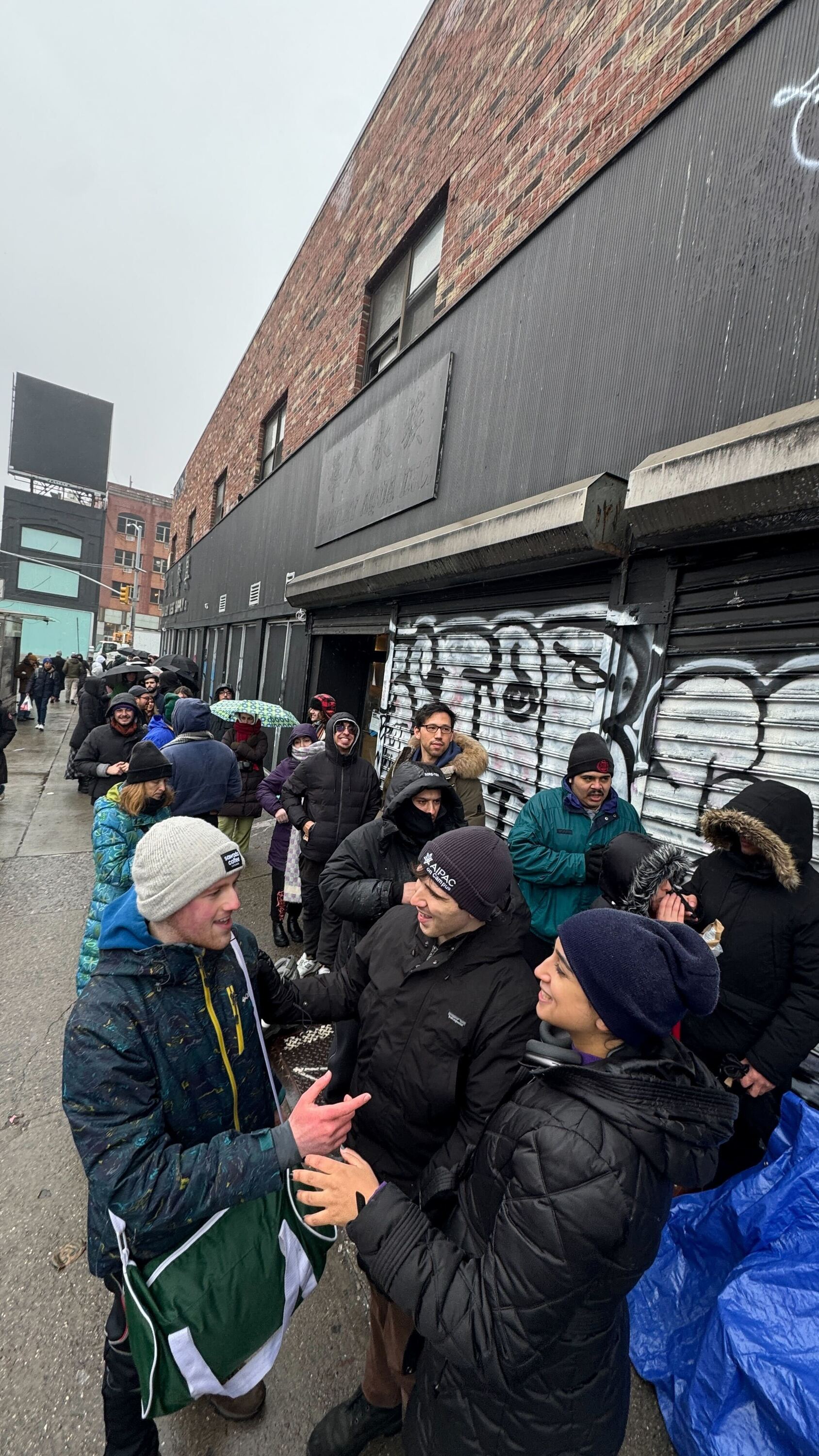 People lined up outside the Bowery Ballroom for Paul McCartney’s third surprise concert