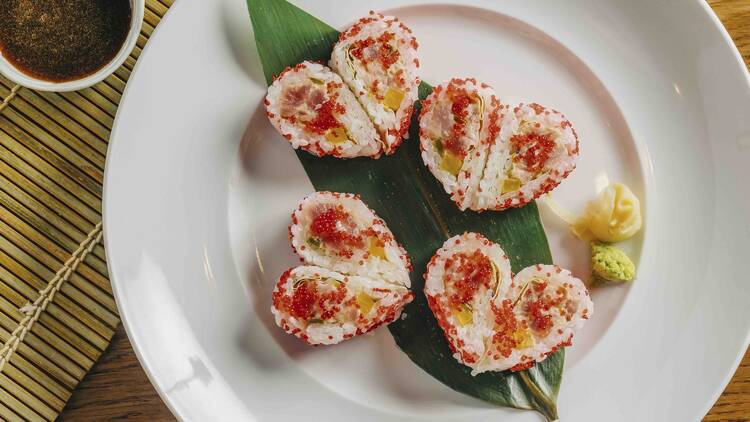 heart shaped sushi