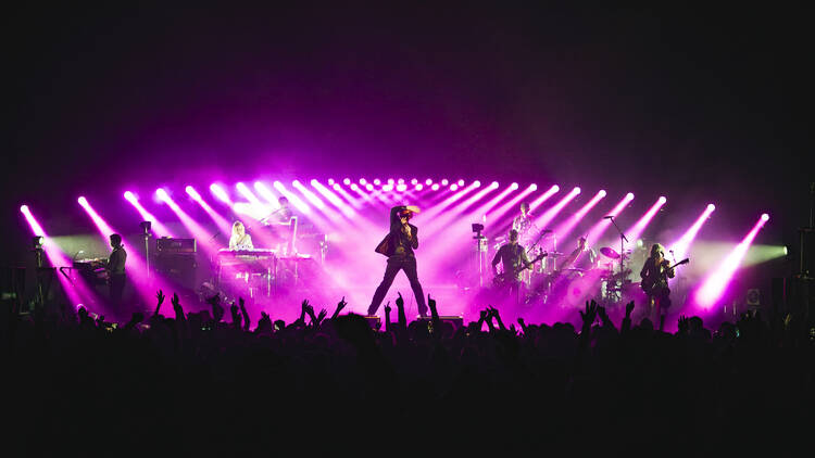 Pulp on stage at Co-op Live, Manchester