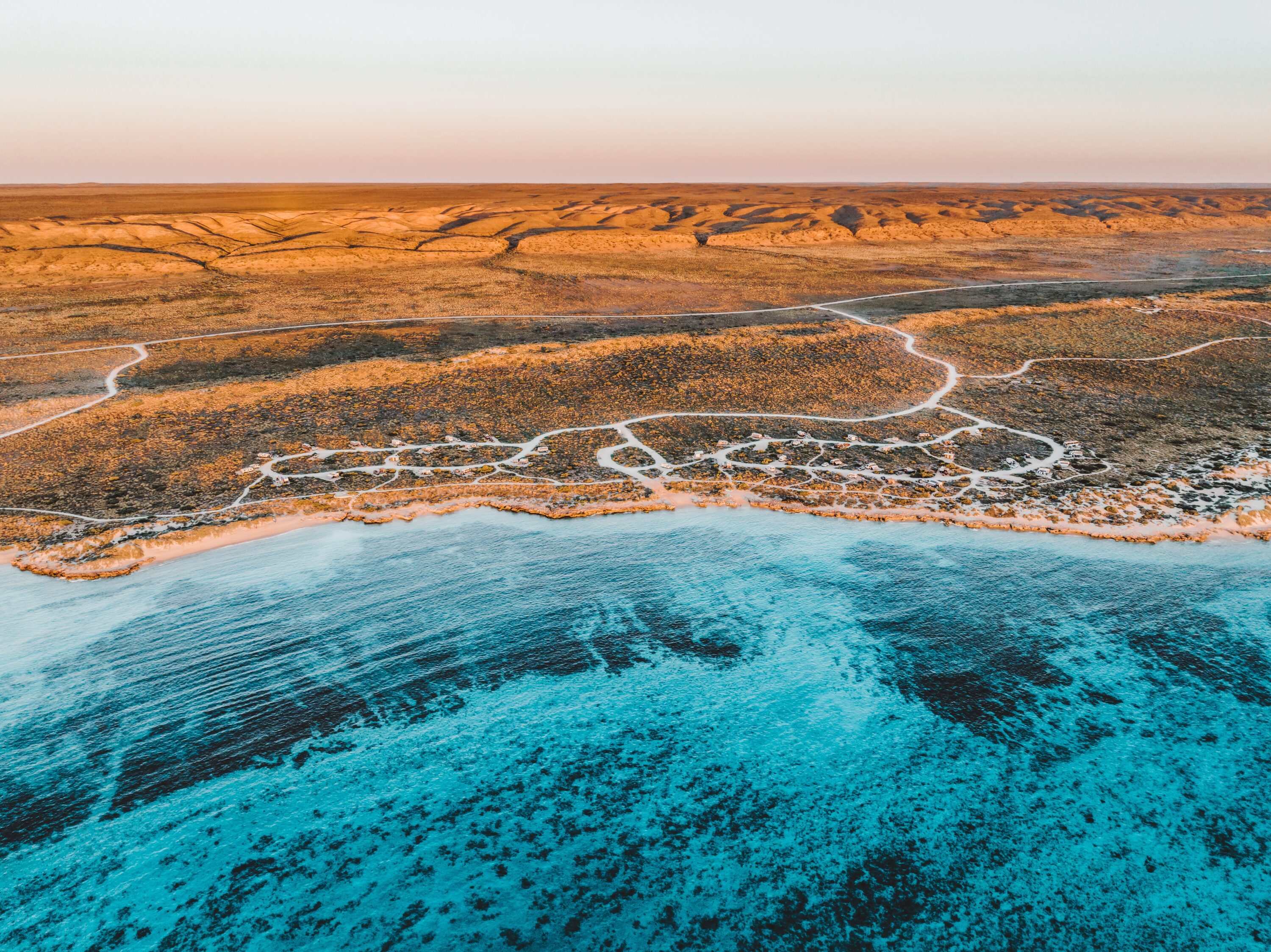 Aerial view of coastline