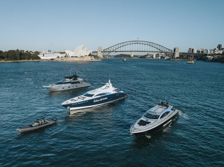 You can commute on Sydney Harbour by superyacht (for free) every day this week