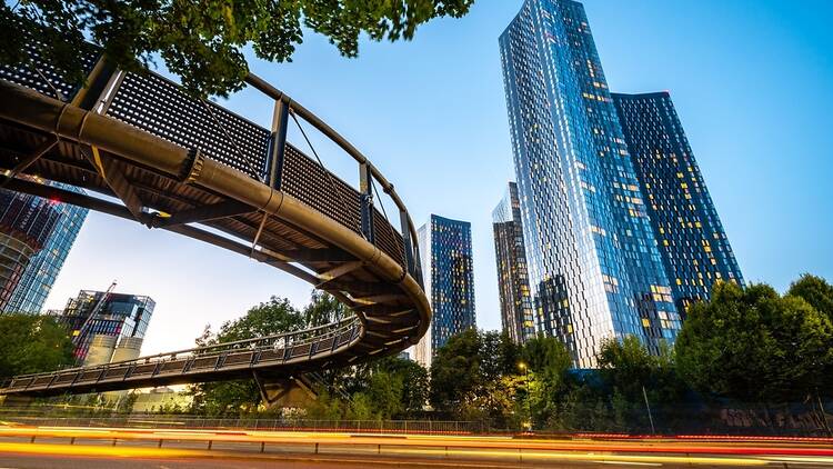 The Mancunian Way in Manchester, UK