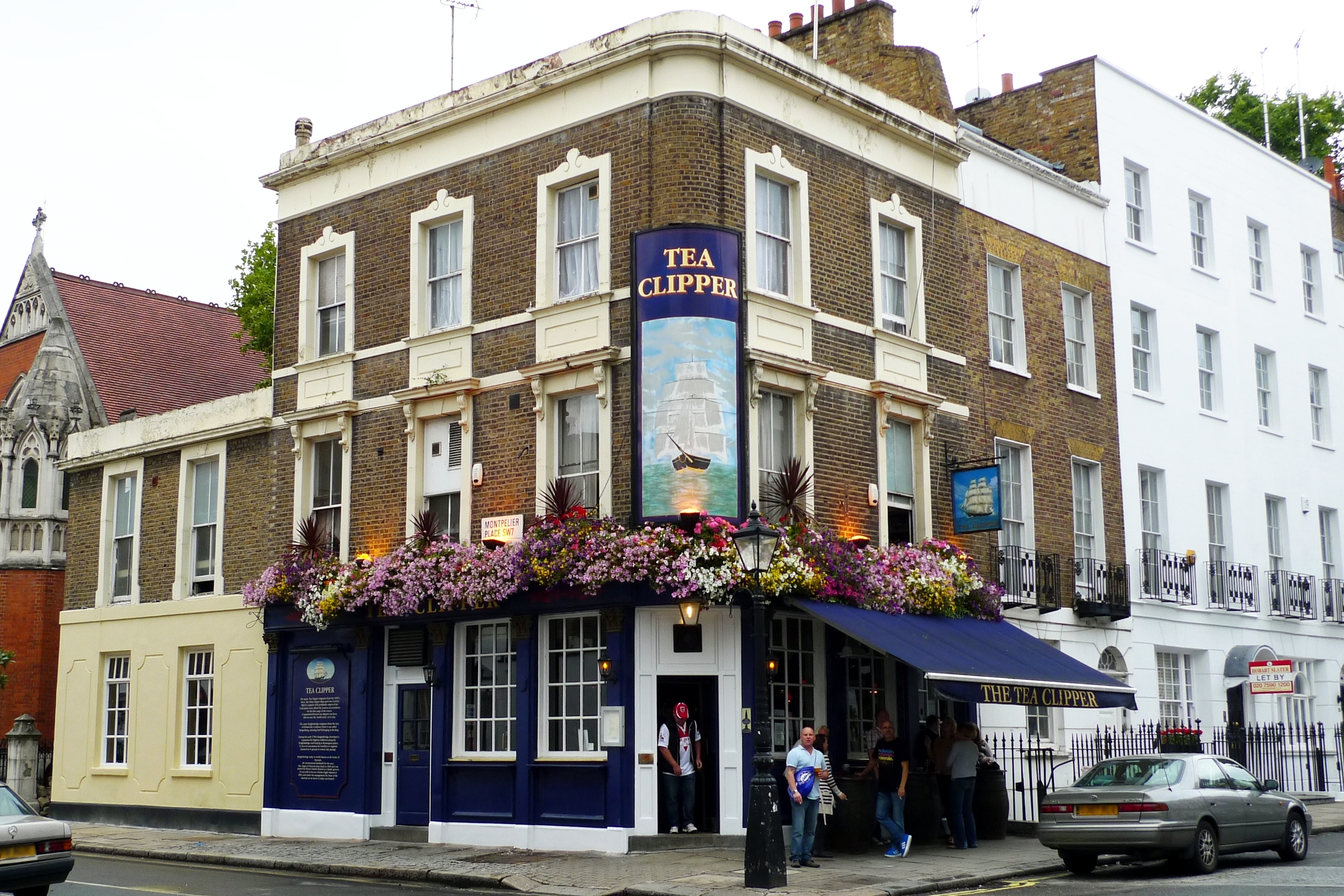 Outside a pub