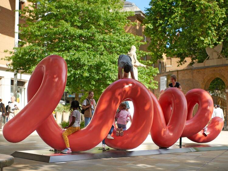 This brightly whimsical new interactive sculpture is now in Union Square