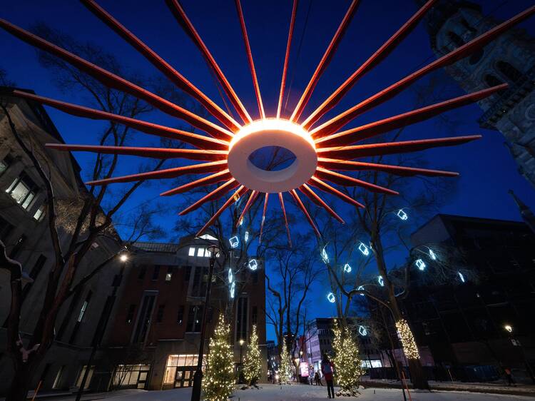 Discover 30 free dazzling light installations across Montreal right now