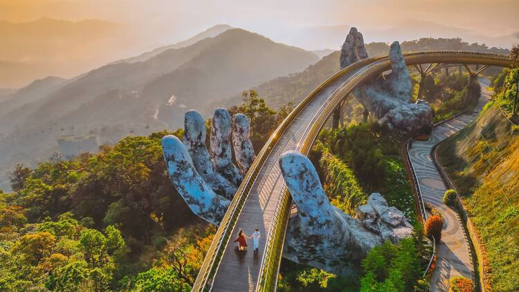 Golden Bridge in Bana Hills, Danang Vietnam