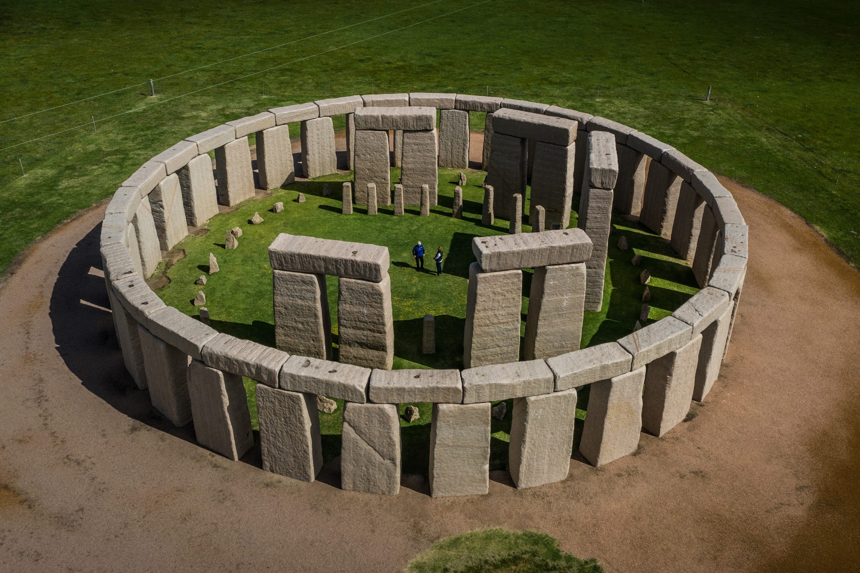 Aerial view of The Esperance Stonehenge, near Esperance