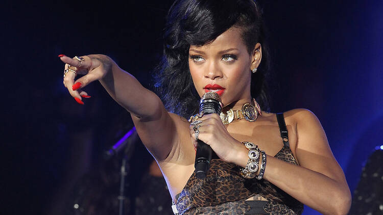 Rihanna performing live