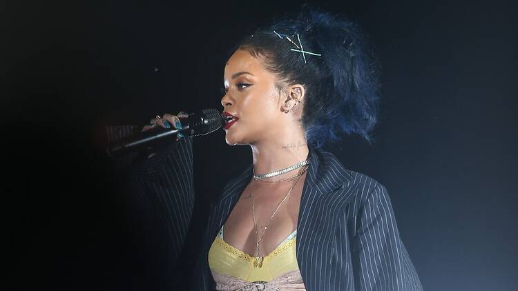 Rihanna performing live