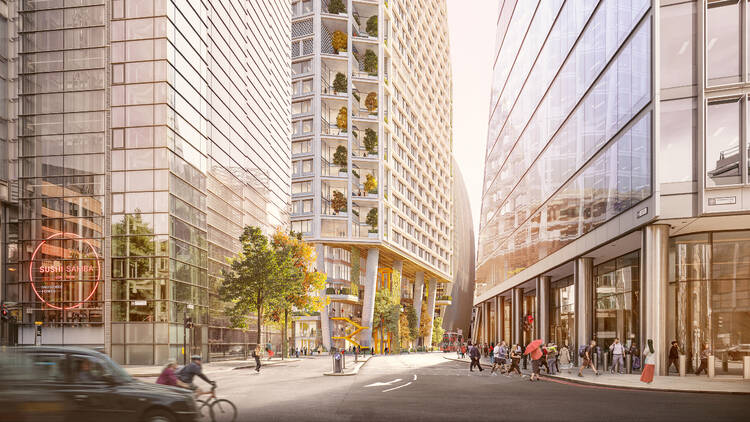 View of the ground floor of 63 St Mary Axe