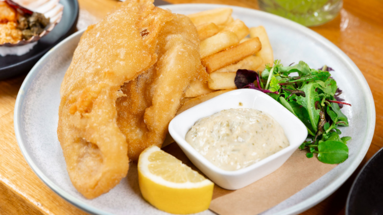 The fish and chips at Garfish