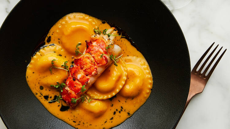 Lobster Ravioli at Tides Restaurant, Reykjavik Edition