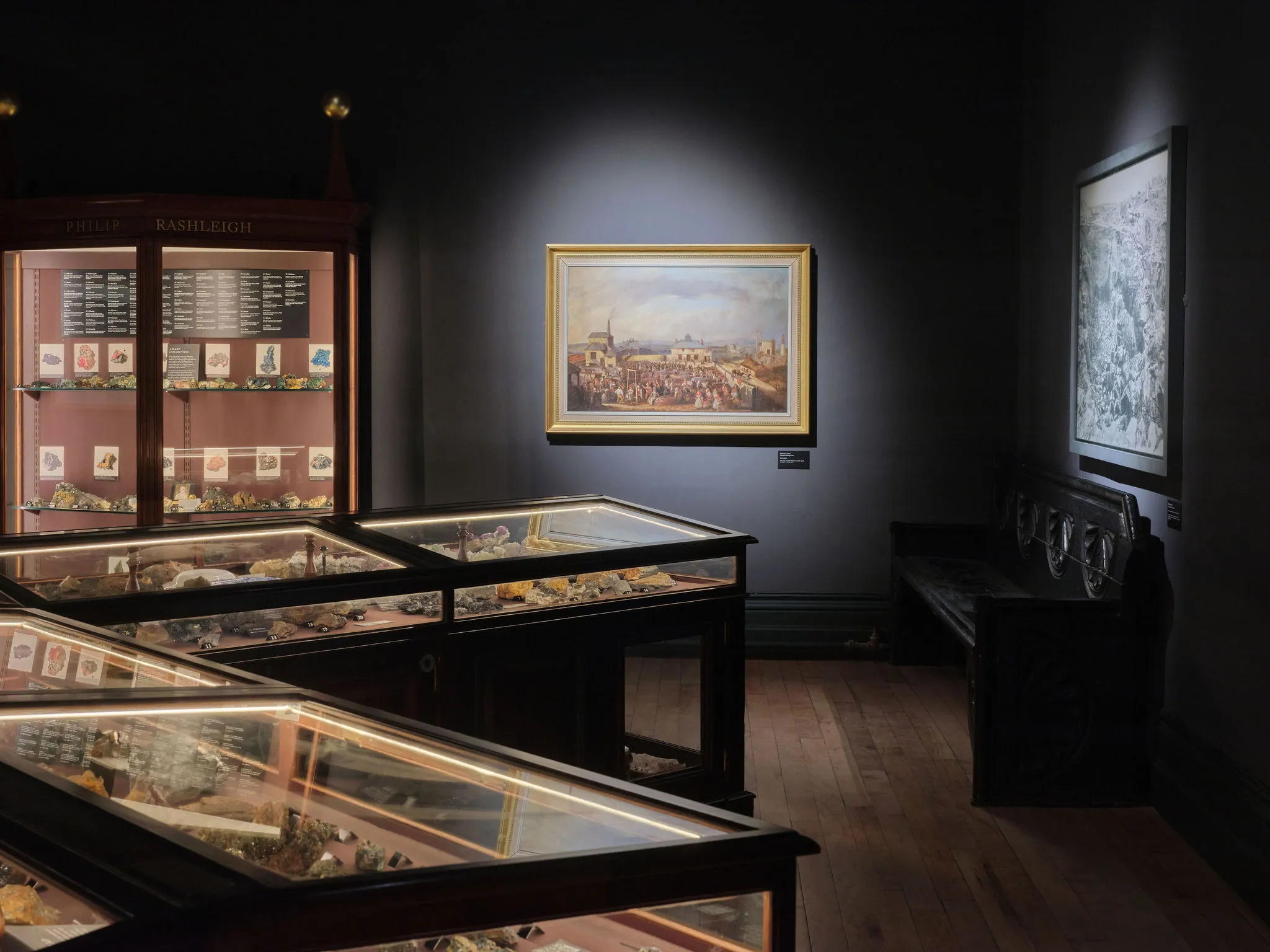 The Rashleigh Mineral Gallery at the Cornwall Museum and Art Gallery