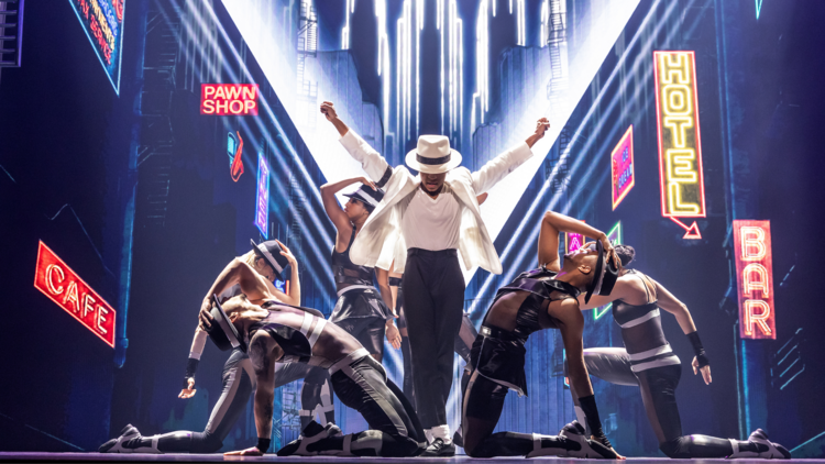 Roman Banks as 'MJ' and the cast of the MJ First National Tour