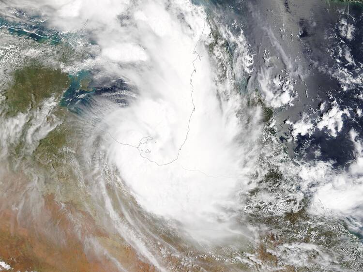 Australian residents are on high alert as a dramatic tropical cyclone approaches the east coast