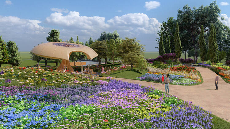 CGI plan of new Carbon Garden at Kew Gardens 