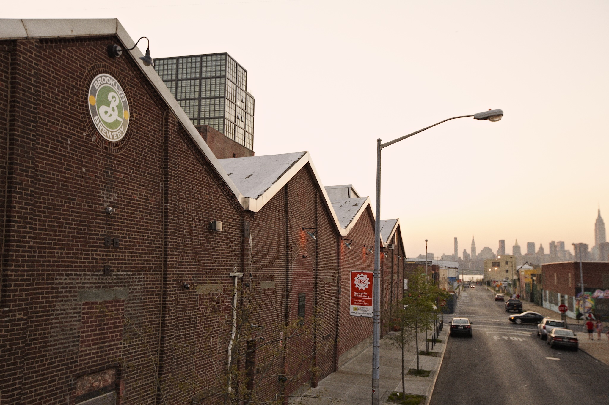 An outdoor shot of Brooklyn Brewery